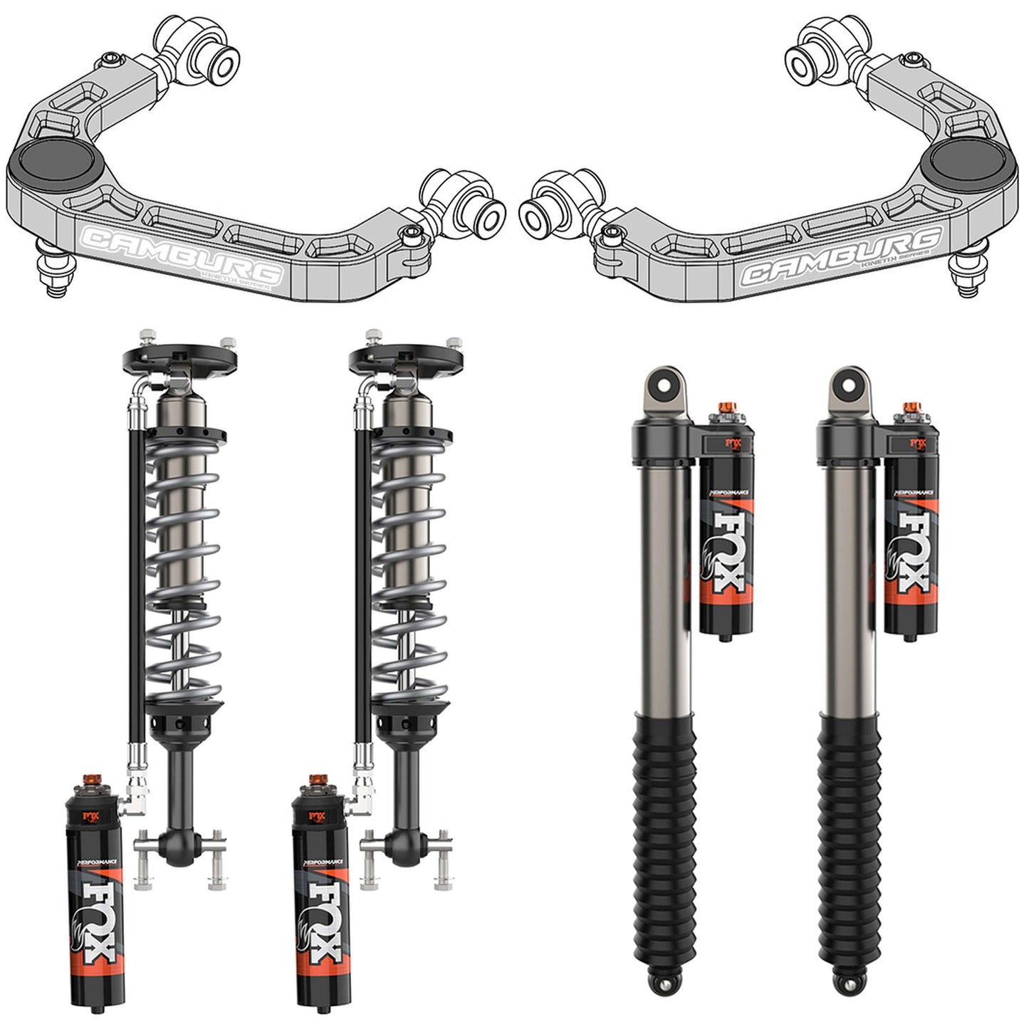 Camburg Engineering 4WD 2021-2024 Ford F-150 Excludes Raptor FOX 2.5 Performance Elite DSC KINETIK Series Lift Kit CAM-110275-K