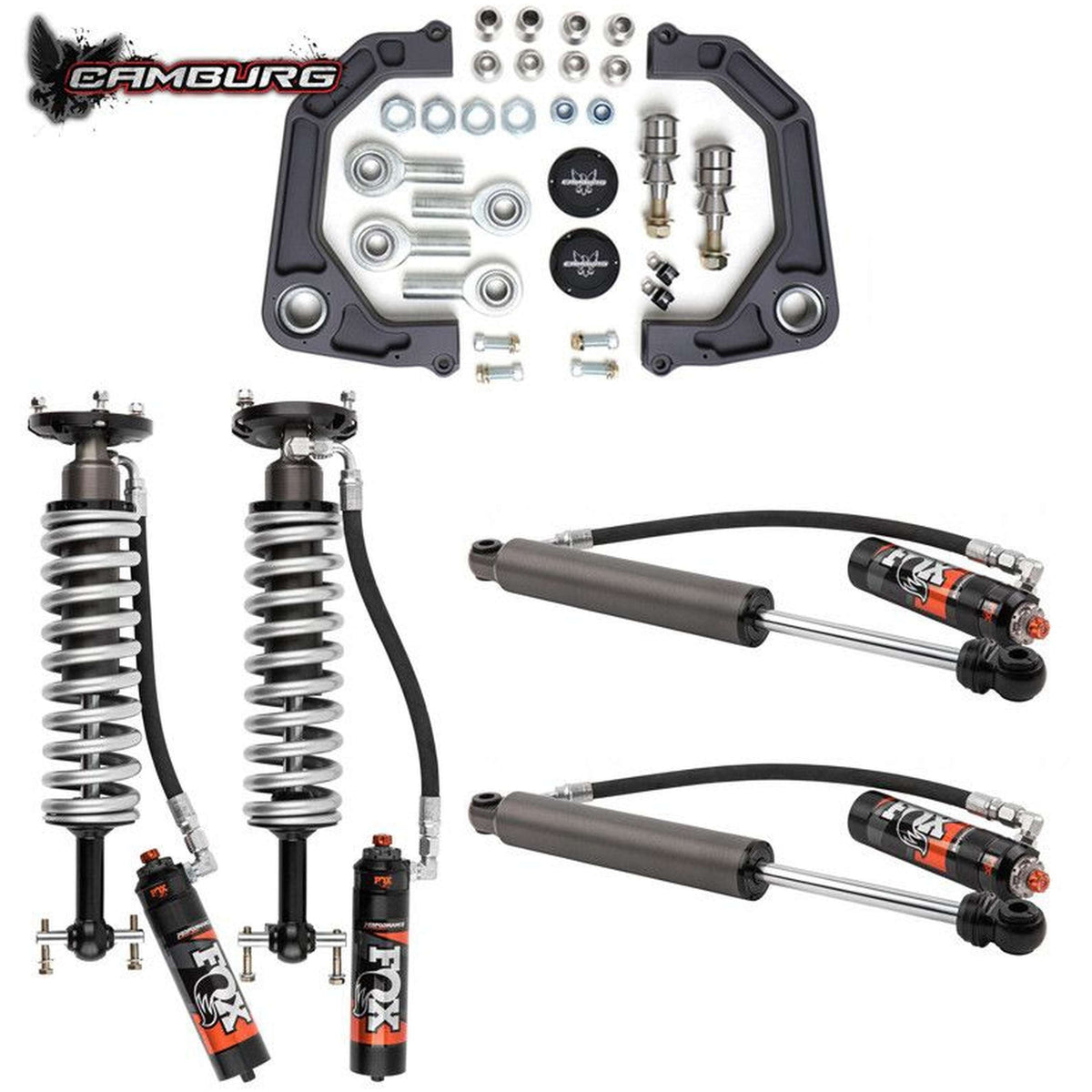 Camburg 4WD 2019-2024 Chevrolet Silverado 1500 | GMC Sierra 1500 Trail Boss/AT4 FOX 2.5 Elite DSC KINETIK Series Lift Kit CAM-210097-K