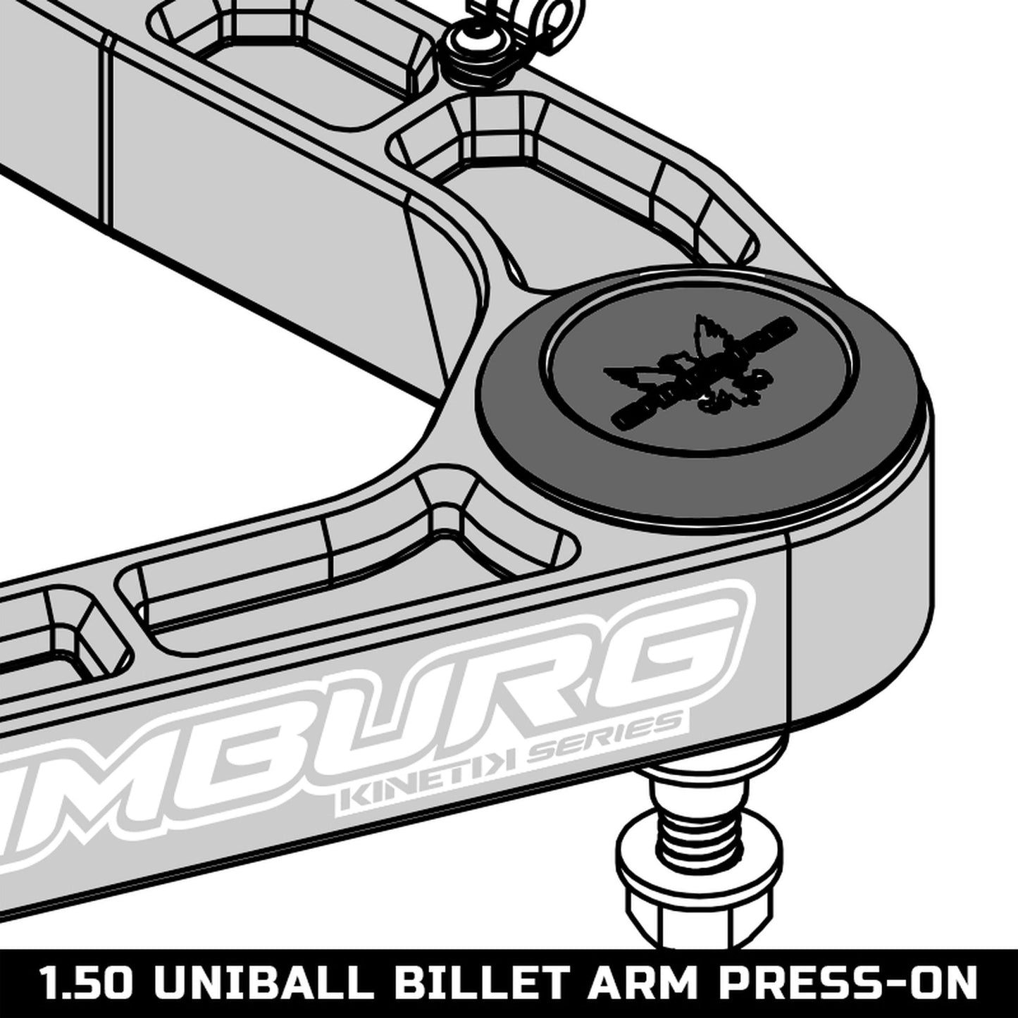 Camburg Engineering KINETIK Series 1.50 UCA Uniball Cap Kit (Press-on) CAM-010067