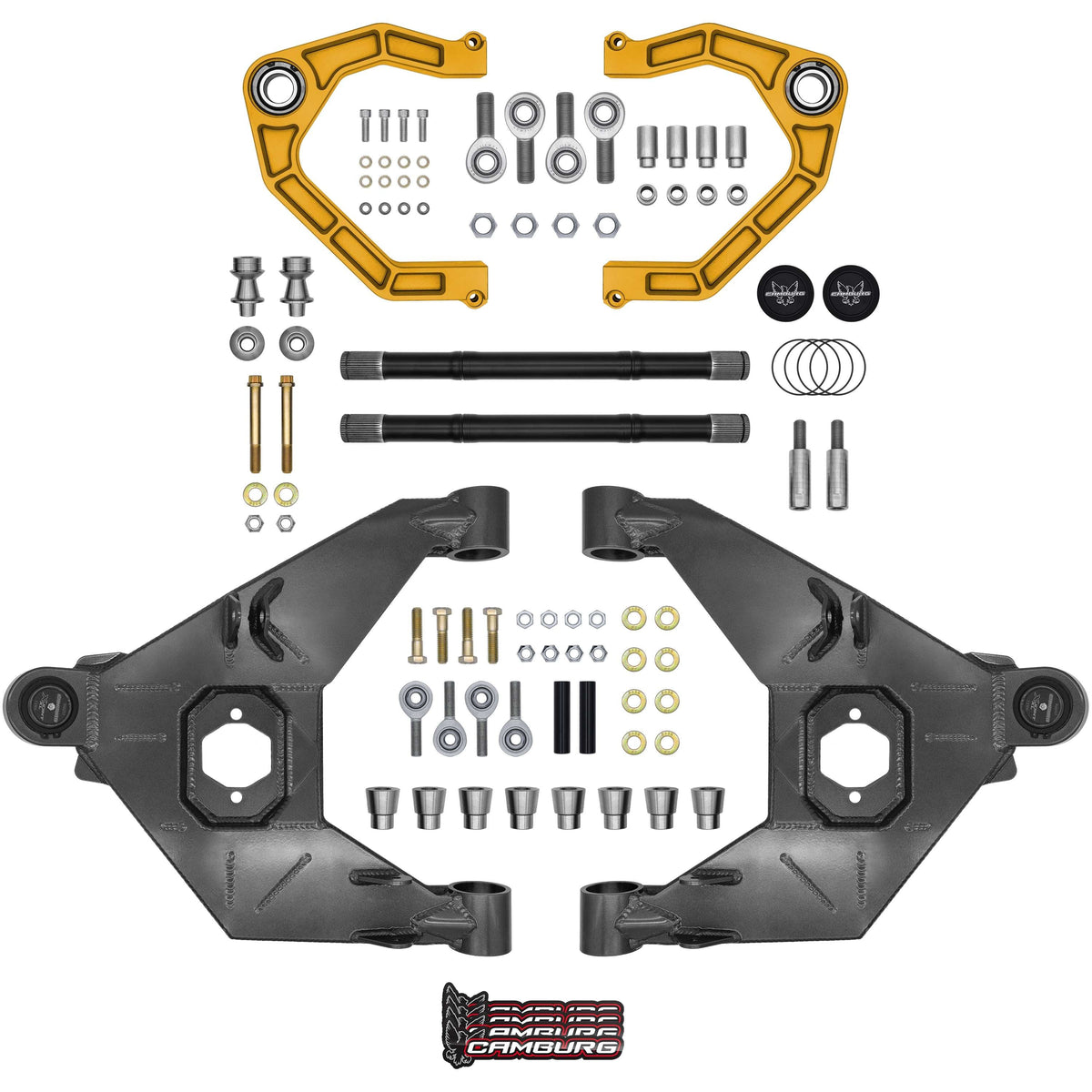 Camburg 2021-2025 Ford Bronco Excludes Raptor Gold KINETIK Uniball Trail Series Long Travel Kit CAM-110243-K-GLD