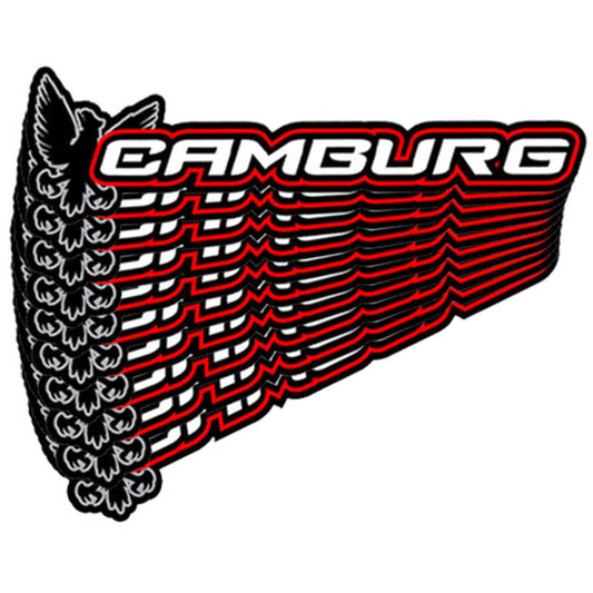 Camburg Engineering Decals — Camburg Red 6-Pack