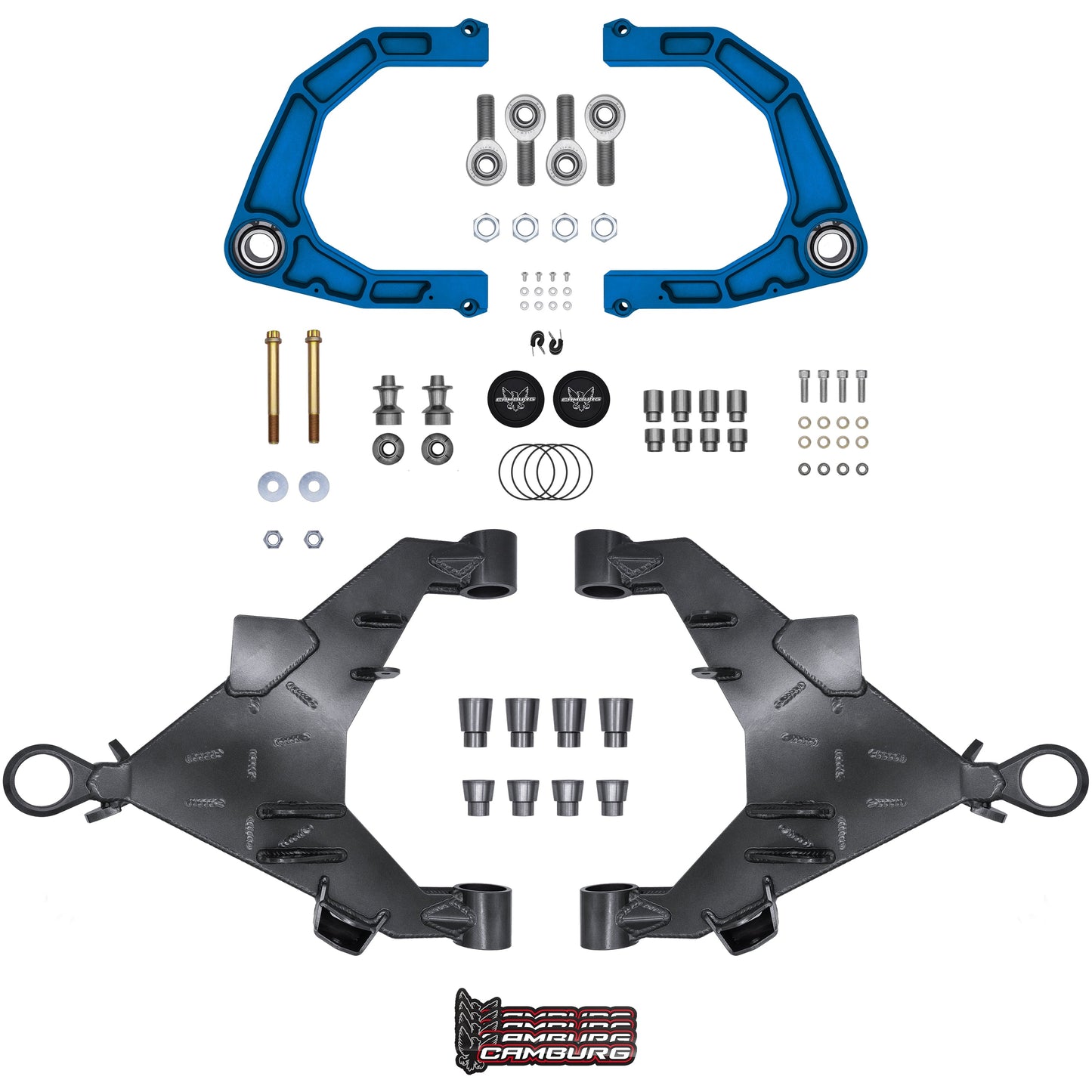 Camburg Engineering 2WD/4WD 2022-2024 Toyota Tundra Blue KINETIK Uniball Trail Series Long Travel Kit CAM-310217-K-BLU