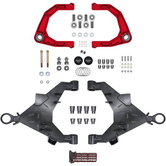 Camburg Engineering 2WD/4WD 2022-2024 Toyota Tundra Red KINETIK Uniball Trail Series Long Travel Kit CAM-310217-K-RED