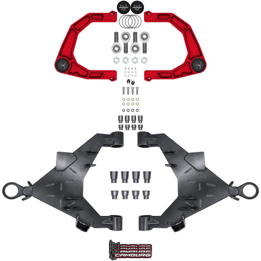 Camburg Engineering 2WD/4WD 2022-2024 Toyota Tundra Red KINETIK X-Joint XL Trail Series Long Travel Kit CAM-310217-KX-RED