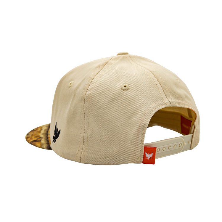 Camburg "ICON" Snapback Canvas Hat — Cream/Camo