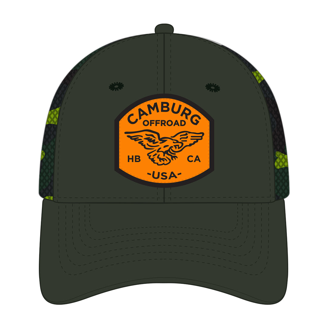 Camburg "Eagle" Trucker Hat — Green/Camo