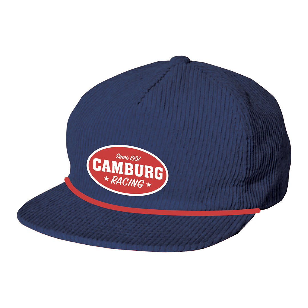 Camburg "Racing Oval" Cord Hat — Navy