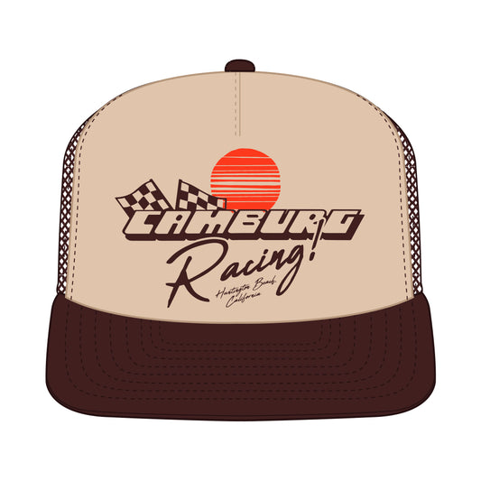 Camburg "Retro Racer" Trucker Hat — Brown/Tan