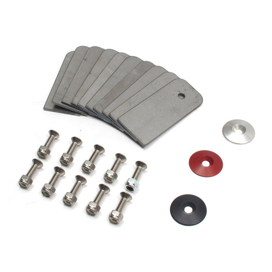 Camburg Engineering Red Fender Washer (10 Pack) (Aluminum Washer, Bolt, Body Clip, 1/8" Tab) CAM-040074