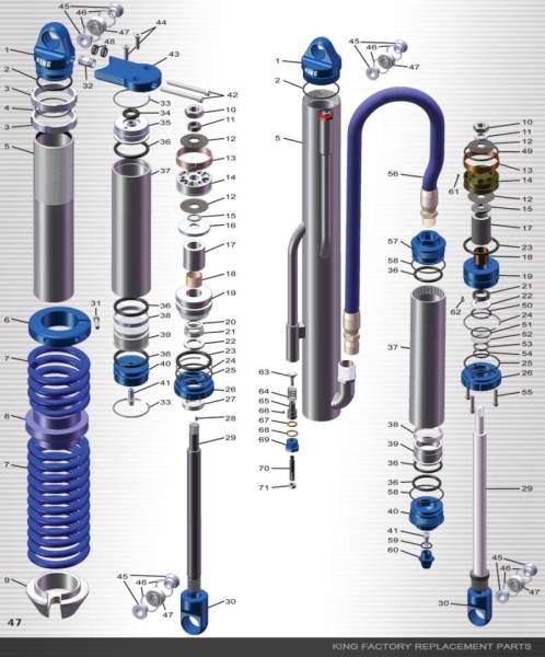 King 2.5 PR Buna Shock Seal Kit